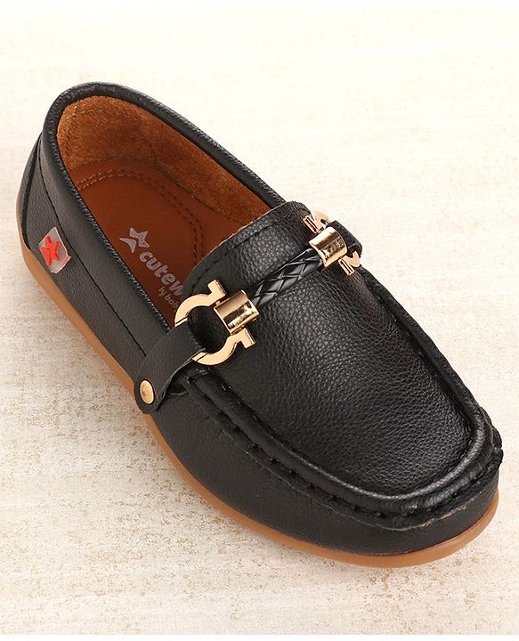 Cute Walk by Babyhug Slip Ons Party Wear Shoes - Navy Blue
