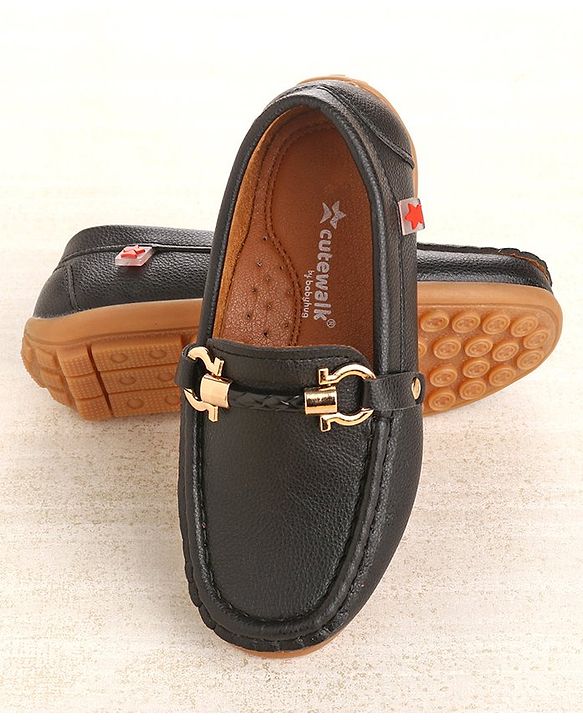 Cute Walk by Babyhug Slip Ons Party Wear Shoes - Navy Blue