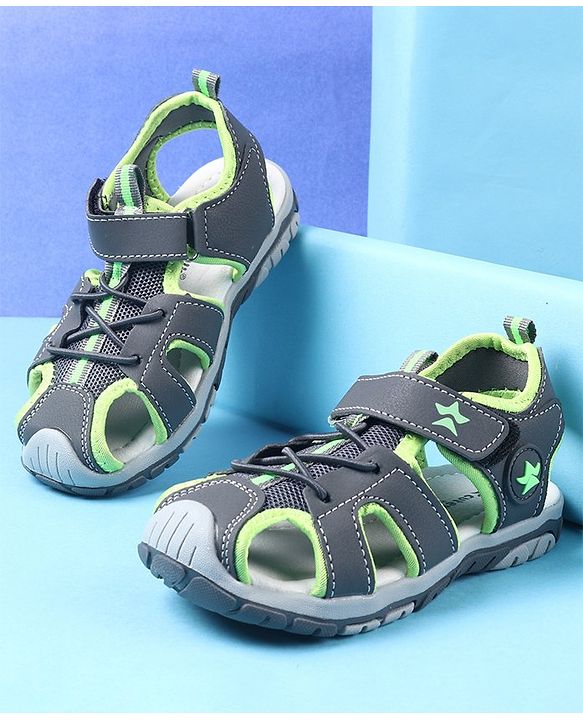 Cute Walk by Babyhug Velcro Closure Casual Sandals - Green