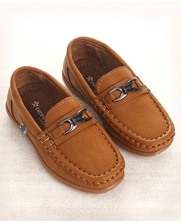 Cute Walk by Babyhug Party Wear Slip On Shoes - Navy Blue