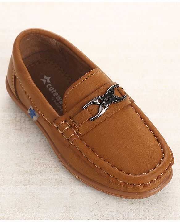 Cute Walk by Babyhug Party Wear Slip On Shoes - Navy Blue