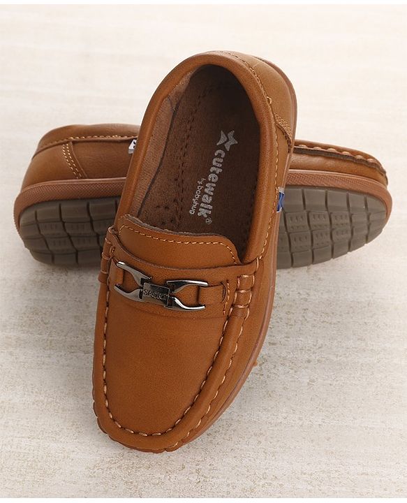 Cute Walk by Babyhug Party Wear Slip On Shoes - Navy Blue
