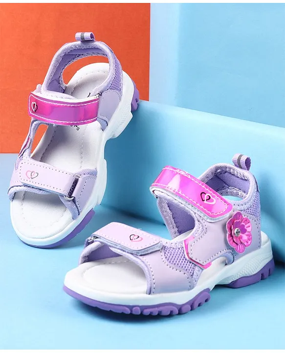 Buy Cute Walk by Babyhug Sandals With Velcro Closure Floral