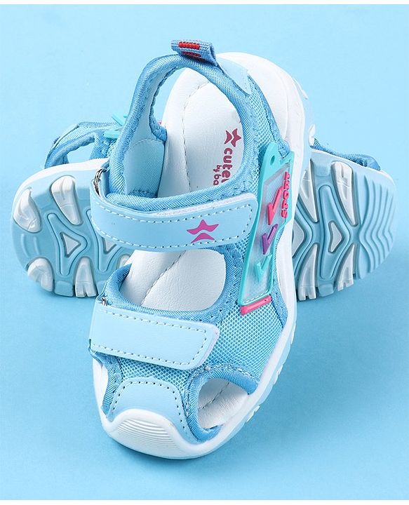 Cute Walk by Babyhug Sandals With Velcro Closure - Blue