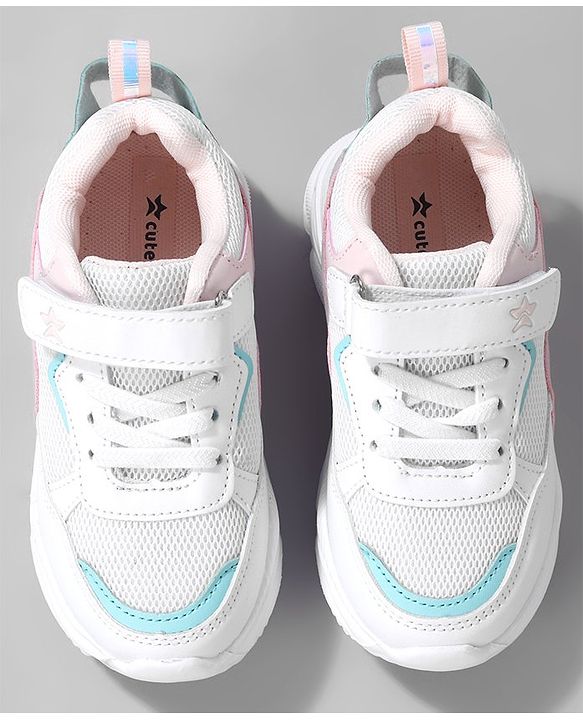 Cute Walk by Babyhug Velcro Closure Sneakers - Pink