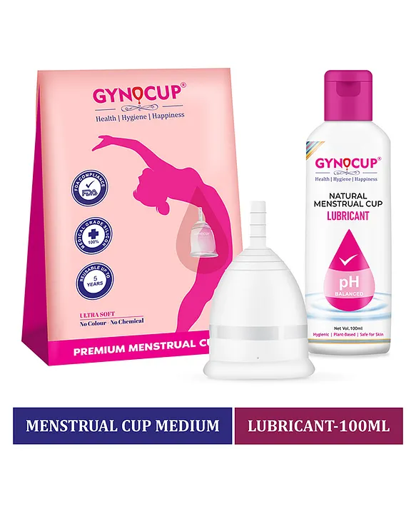 GynoCup Premium Menstrual Cup for Women Medium Size With Menstrual Cup Lubricant 100ml 100% Medical Grade Silicone 12 Hrs. Wearable no leakage Ultra Soft Odor & Rash Free FDA approved (Medium) Online GynoCup Premium Menstrual Cup for Women Medium Size With Menstrual Cup Lubricant 100ml 100% Medical Grade Silicone 12 Hrs. Wearable no leakage Ultra Soft Odor & Rash Free FDA approved (Medium) Online