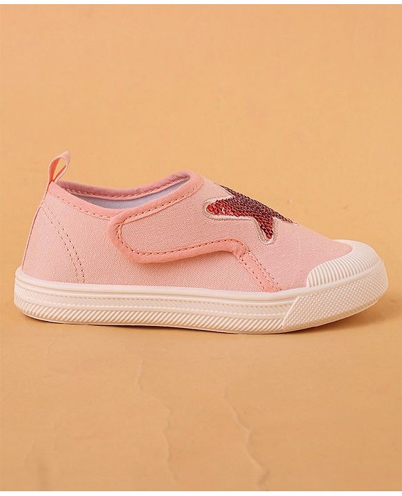 Cute Walk by Babyhug Canvas Shoes Star Design - Pink