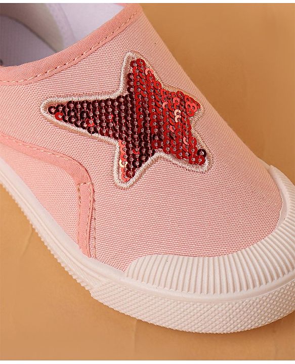 Cute Walk by Babyhug Canvas Shoes Star Design - Pink