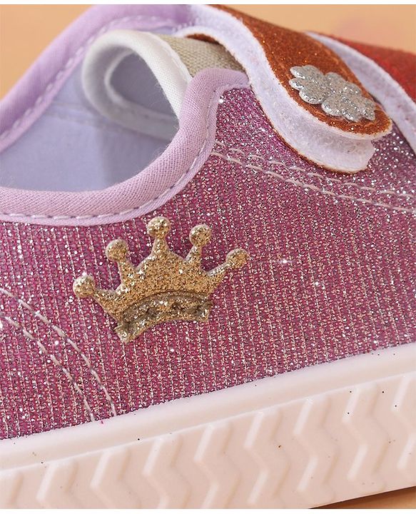 Cute Walk by Babyhug Casual Shoes Floral Patch - Purple