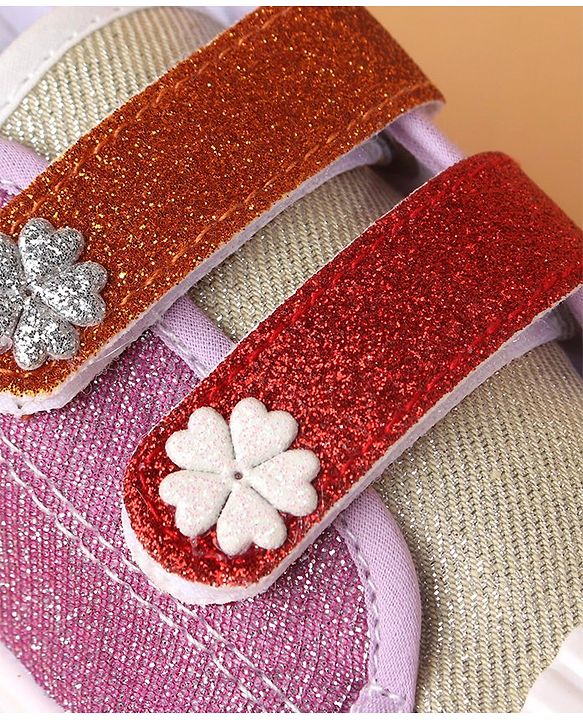 Cute Walk by Babyhug Casual Shoes Floral Patch - Purple
