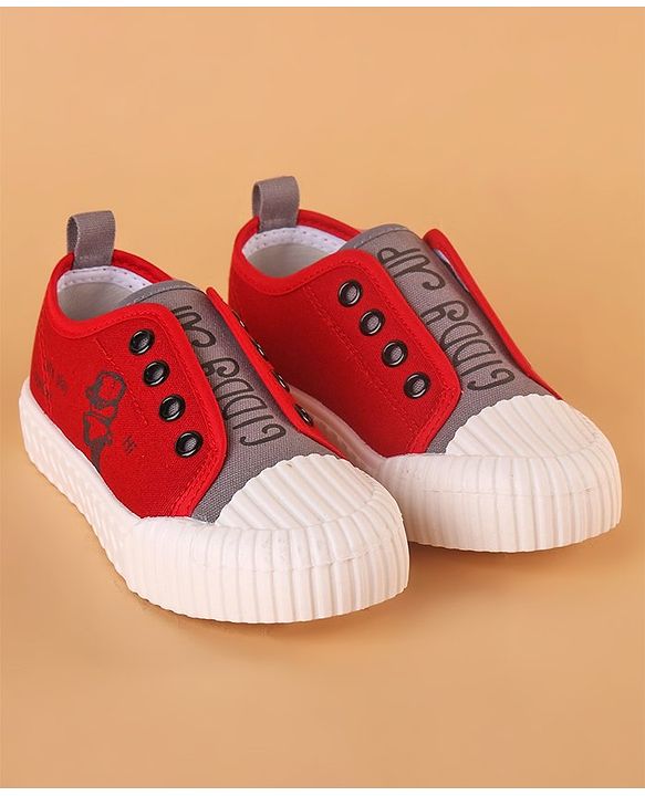 Cute Walk by Babyhug Slip On Style Canvas Casual Shoes - Red