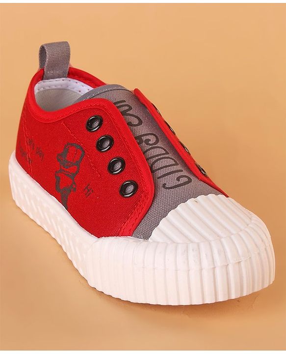 Cute Walk by Babyhug Slip On Style Canvas Casual Shoes - Red