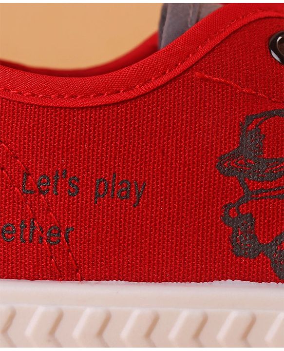 Cute Walk by Babyhug Slip On Style Canvas Casual Shoes - Red