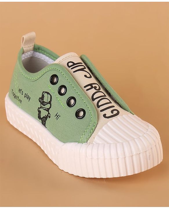 Cute Walk by Babyhug Slip On Style Canvas Casual Shoes - Green
