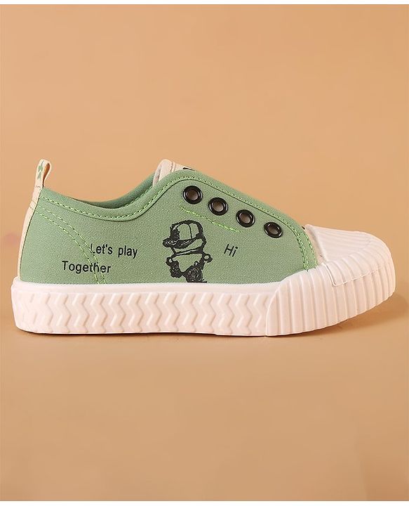 Cute Walk by Babyhug Slip On Style Canvas Casual Shoes - Green