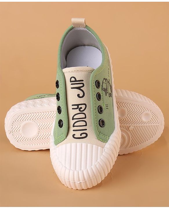 Cute Walk by Babyhug Slip On Style Canvas Casual Shoes - Green