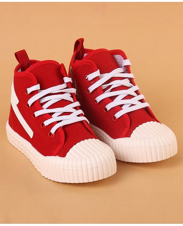 Cute Walk by Babyhug Lace Up Casual Shoes - Red