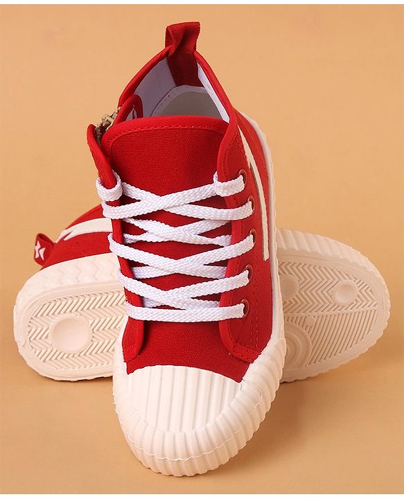 Cute Walk by Babyhug Lace Up Casual Shoes - Red