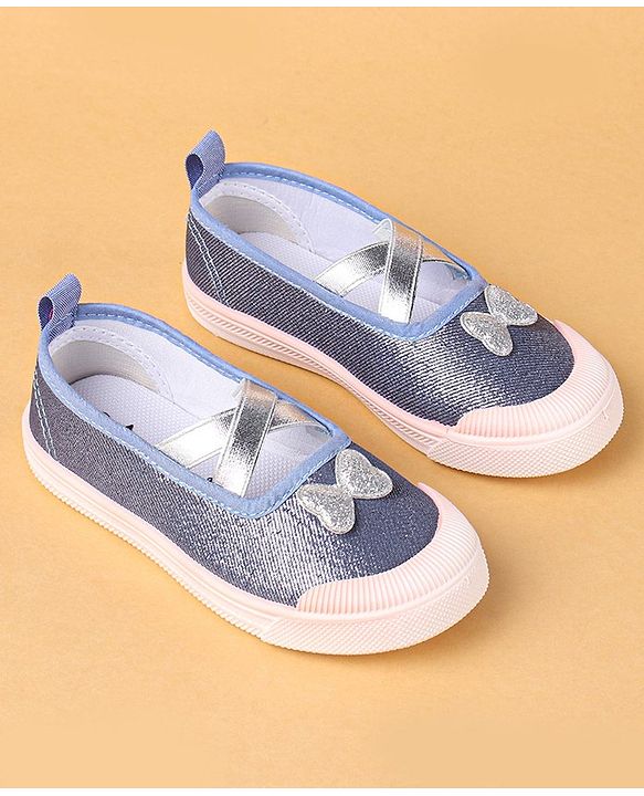 Cute Walk by Babyhug Slip On Casual Shoes Bow Applique - Blue