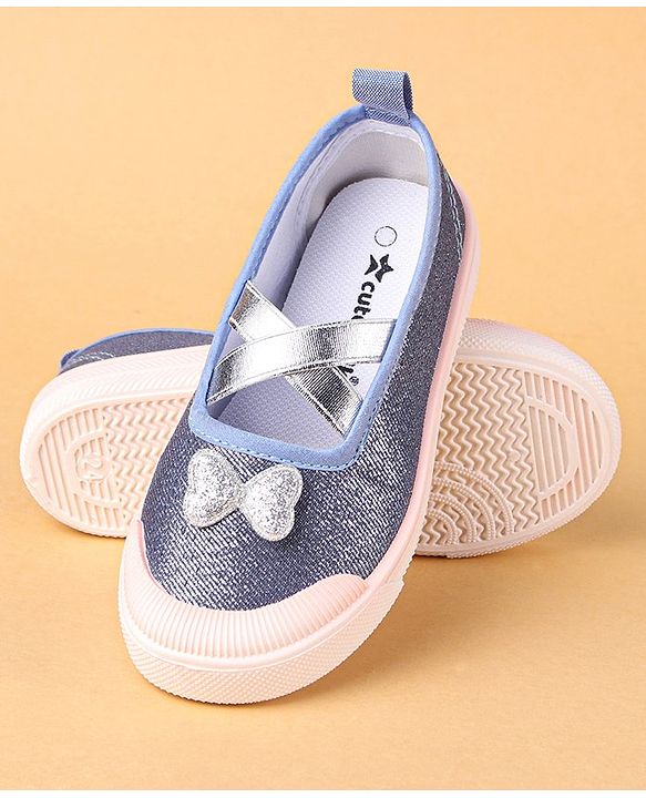 Cute Walk by Babyhug Slip On Casual Shoes Bow Applique - Blue