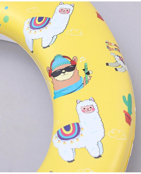 Babyhug Soft Potty Seat With Handle Mama Print - Yellow
