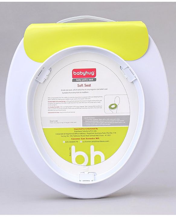 Babyhug Soft Cushioned Baby Potty Seat with Polka Dot Theme  - White & Grey