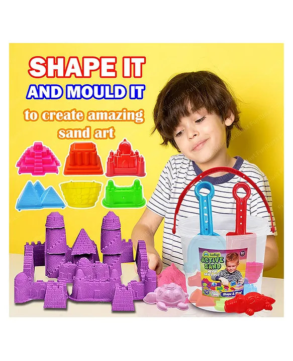 FunBlast Kinetic Sand and Moulds with Bucket Sand Clay Kit for Kids  Multicolor Online India, Buy Art & Creativity Toys for (3-12Years) at   - 15455164