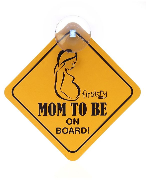 Babyhug Mom To Be On Board Sticker - Yellow