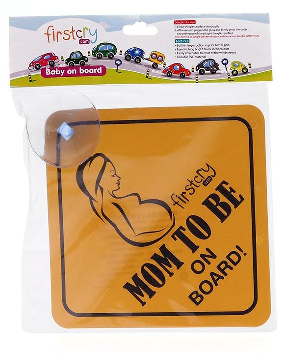 Babyhug Mom To Be On Board Sticker - Yellow