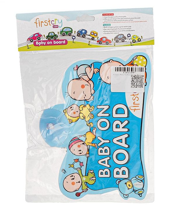 Babyhug Firstcry Baby On Board Sign- Blue