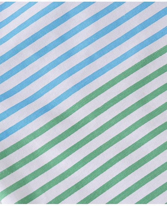 Babyhug 100% Cotton Knit Single Jersey Half Sleeves T-Shirt & Shorts Striped - Blue & White