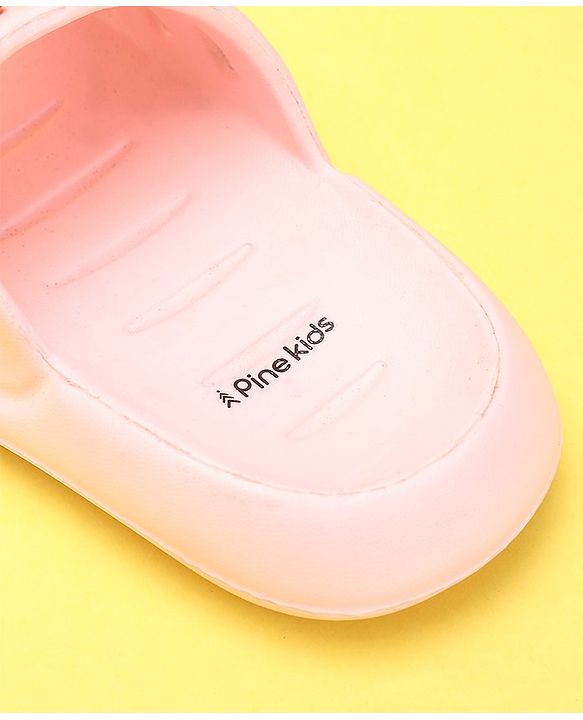 Pine Kids Flip Flops Dino Applique - Pink