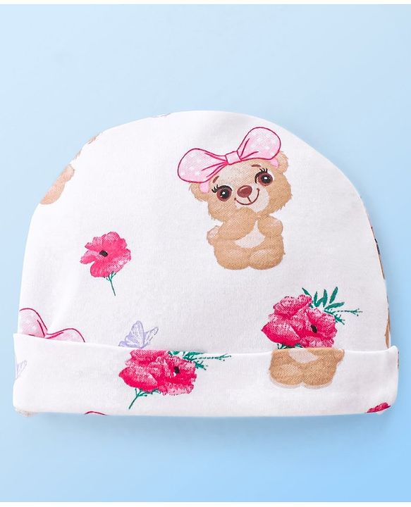 Babyhug 100 % Cotton Clothing Gift Set Animal Theme White - Pack of 5