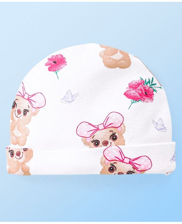Babyhug 100 % Cotton Clothing Gift Set Animal Theme White - Pack of 5