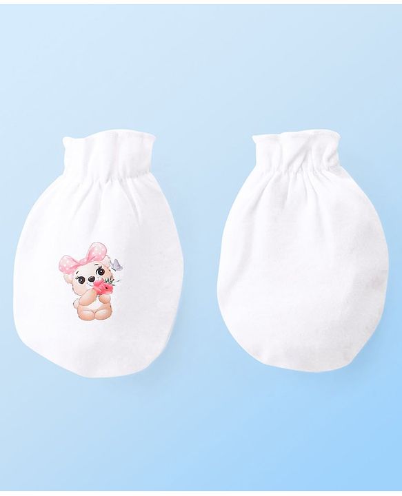 Babyhug 100 % Cotton Clothing Gift Set Animal Theme White - Pack of 5