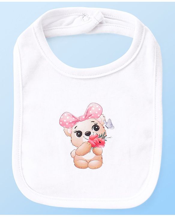 Babyhug 100 % Cotton Clothing Gift Set Animal Theme White - Pack of 5