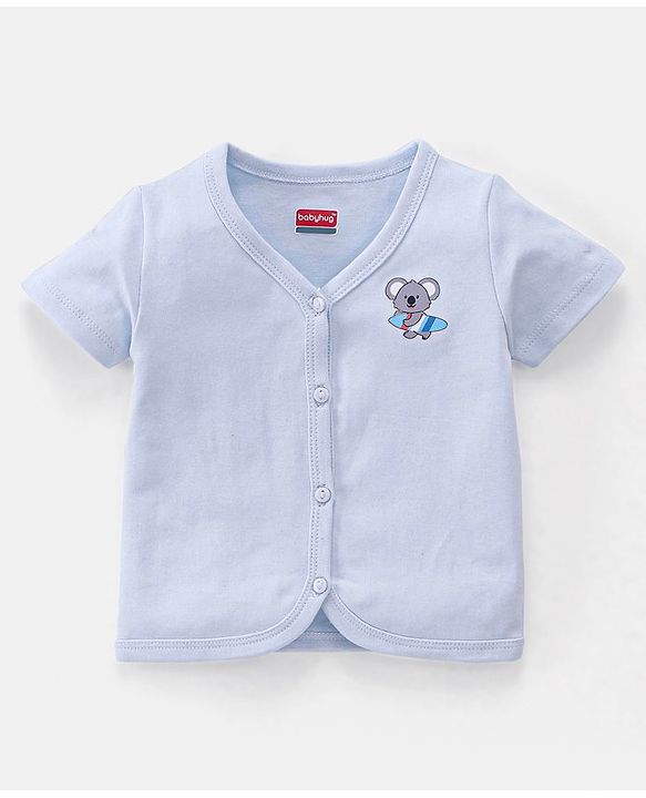Babyhug 100 % Cotton Baby Clothing Gift Sets Animal & Vehicle Pack of 7 - Blue