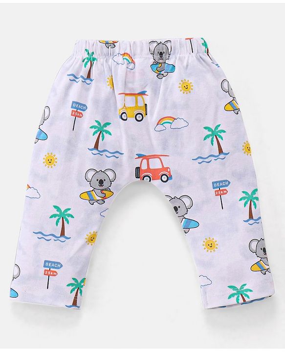 Babyhug 100 % Cotton Baby Clothing Gift Sets Animal & Vehicle Pack of 7 - Blue