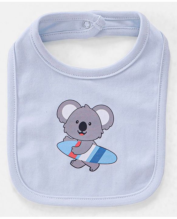 Babyhug 100 % Cotton Baby Clothing Gift Sets Animal & Vehicle Pack of 7 - Blue