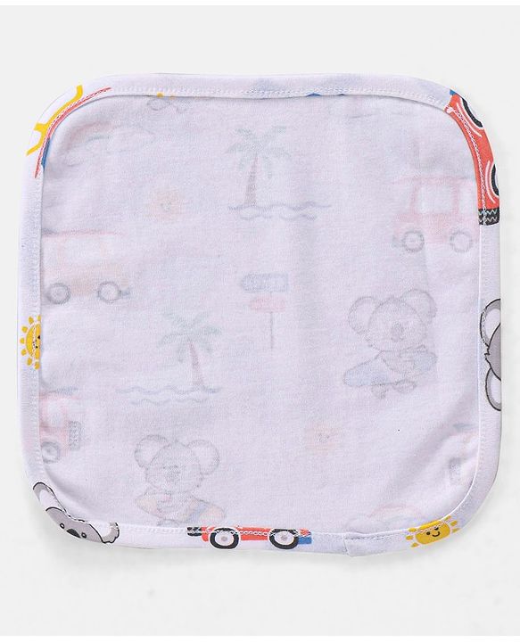 Babyhug 100 % Cotton Baby Clothing Gift Sets Animal & Vehicle Pack of 7 - Blue