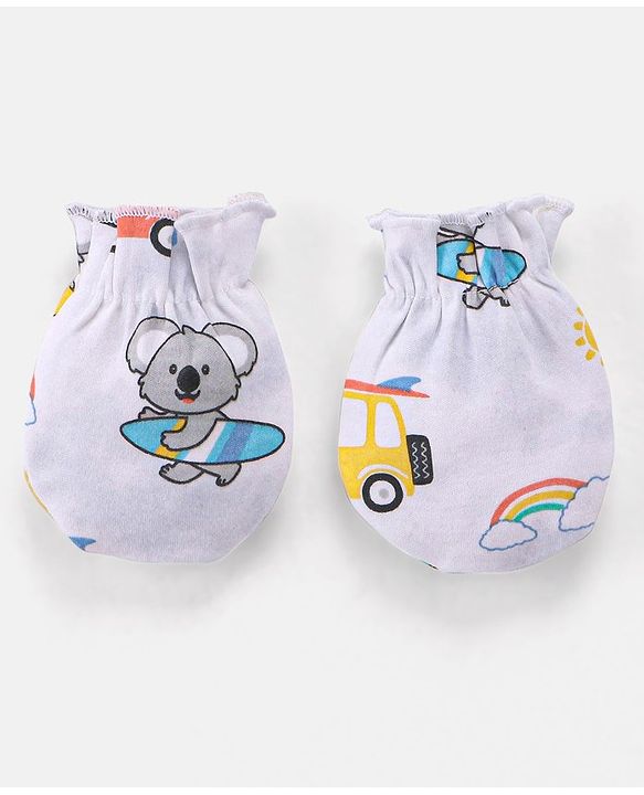 Babyhug 100 % Cotton Baby Clothing Gift Sets Animal & Vehicle Pack of 7 - Blue