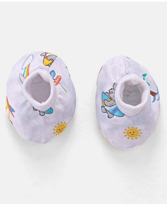 Babyhug 100 % Cotton Baby Clothing Gift Sets Animal & Vehicle Pack of 7 - Blue