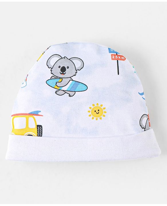 Babyhug 100 % Cotton Baby Clothing Gift Sets Animal & Vehicle Pack of 7 - Blue
