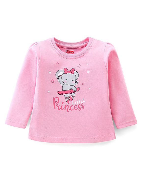 Babyhug Cotton Knit Full Sleeves Night Suit With Star & Elephant Print Pack Of 2 - Pink & Blue