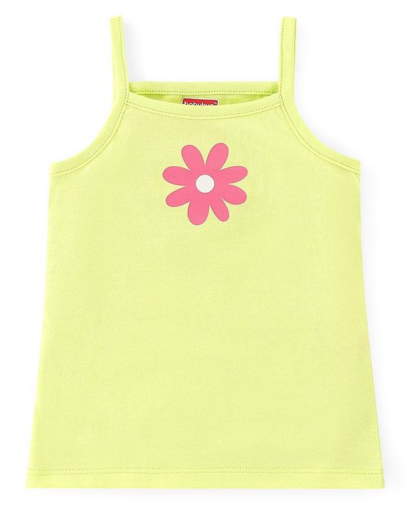 Babyhug 100% Cotton Single Jersey Knit Sleeveless Slips Stripes & Bear Print Pack Of 3 - Multicolor