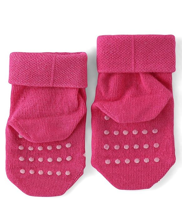 Cute Walk by Babyhug Anti Bacterial Anti Skid Ankle Length Socks Stripes & Unicorn Design Pack Of 3- Multicolor