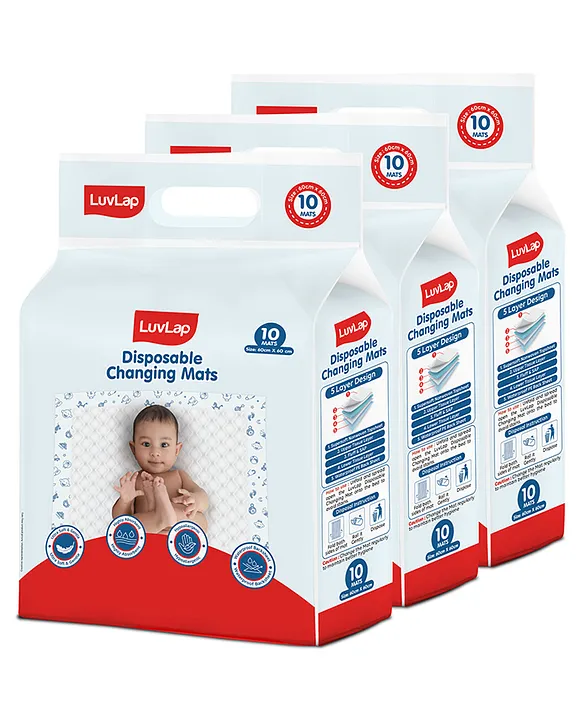 Buy LuvLap Disposable Baby Underpad Cum Changing Mats, Waterproof