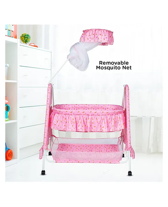 Mee Mee New Born Baby Premium Sleep Swing Cradle Jhula Palna Bed Baby Bedding with Mosquito Net and Cradle for 012 Months Baby Boys and Girls Pink Online in India Buy at Best Price from Firstcry