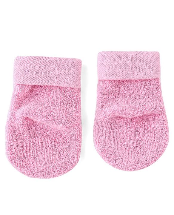 Cute Walk by Babyhug Cotton Knit Ankle Length Socks Solid & Stripe Design Pack Of 3- Pink & White