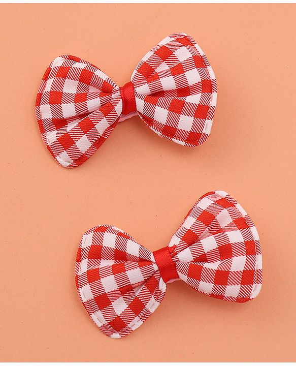 Babyhug Sunglasses  with Bow Clips - Black & Red